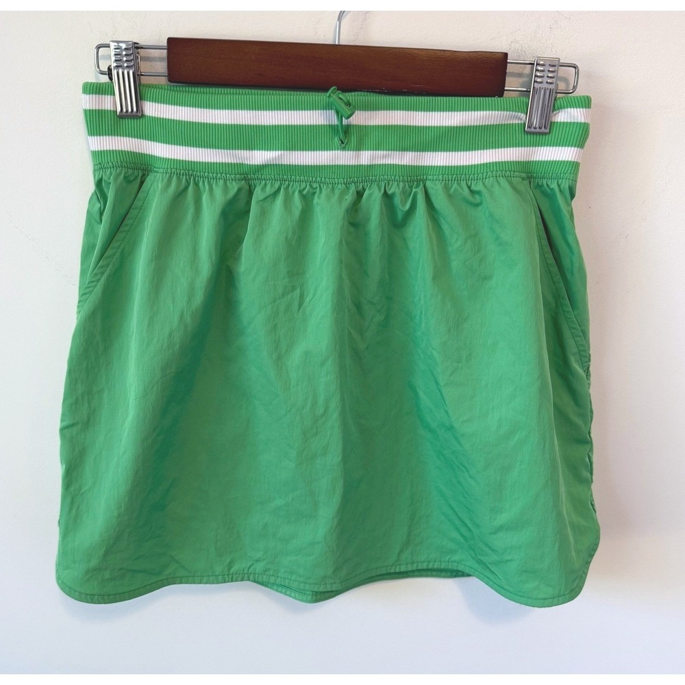 OFFLINE by Aerie Women's Green Athletic Mini Skirt White Stripe Drawstring Sz S - Picture 3 of 8